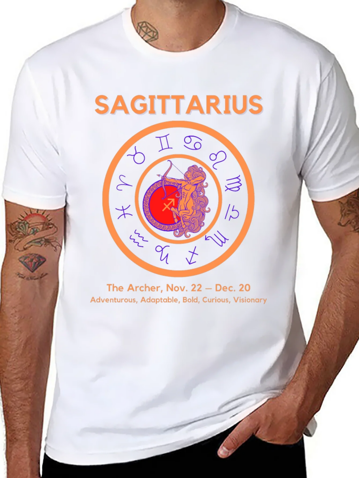 Sagittarius Zodiac T-Shirt - The Archer Tee product image 7