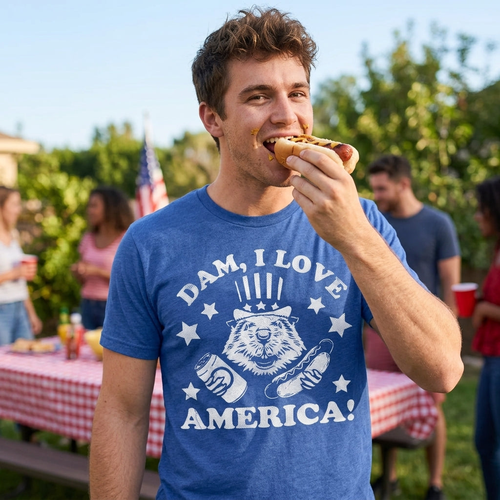 Dam I Love America Men's T Shirt product image 4