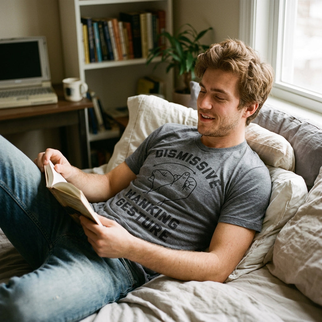 Dissmissive Wanking Gesture Men's T Shirt product image 2