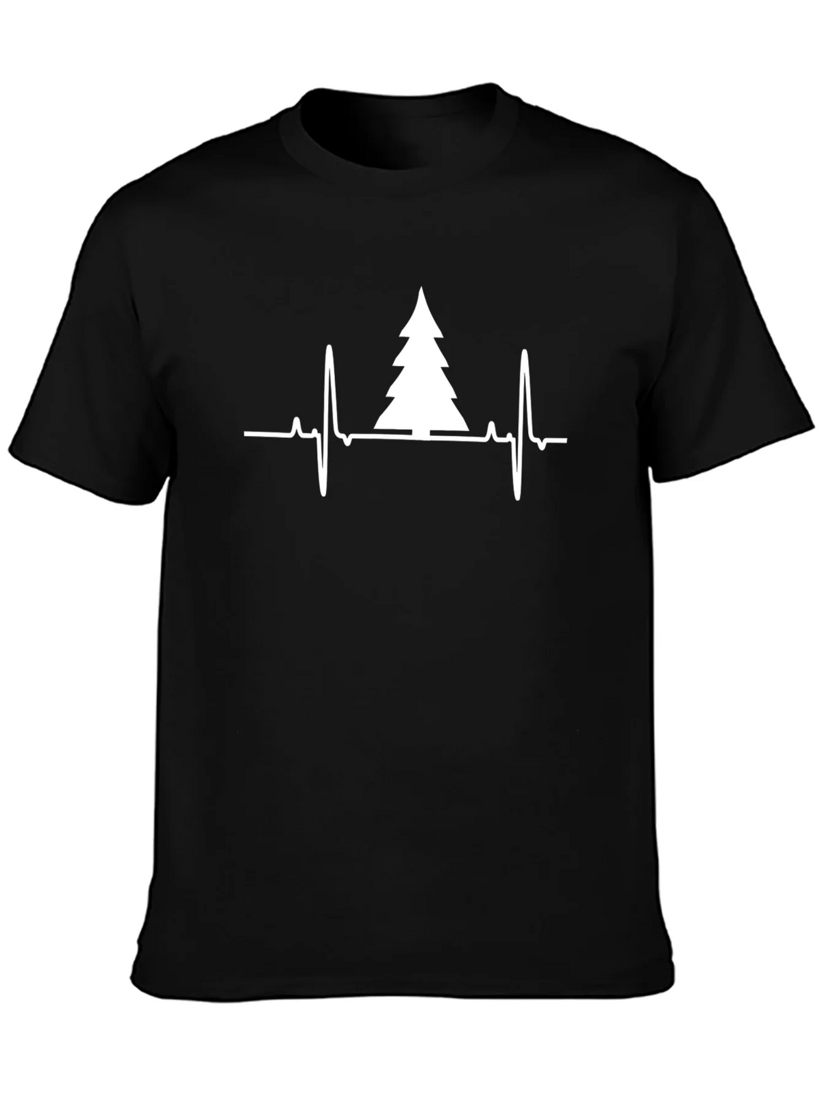 Christmas Tree Heartbeat T-Shirt - Holiday ECG Tee product image 3