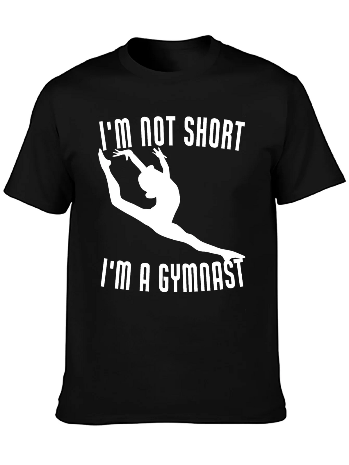 Gymnast Tee: Im Not Short Im A Black T-Shirt product image 3