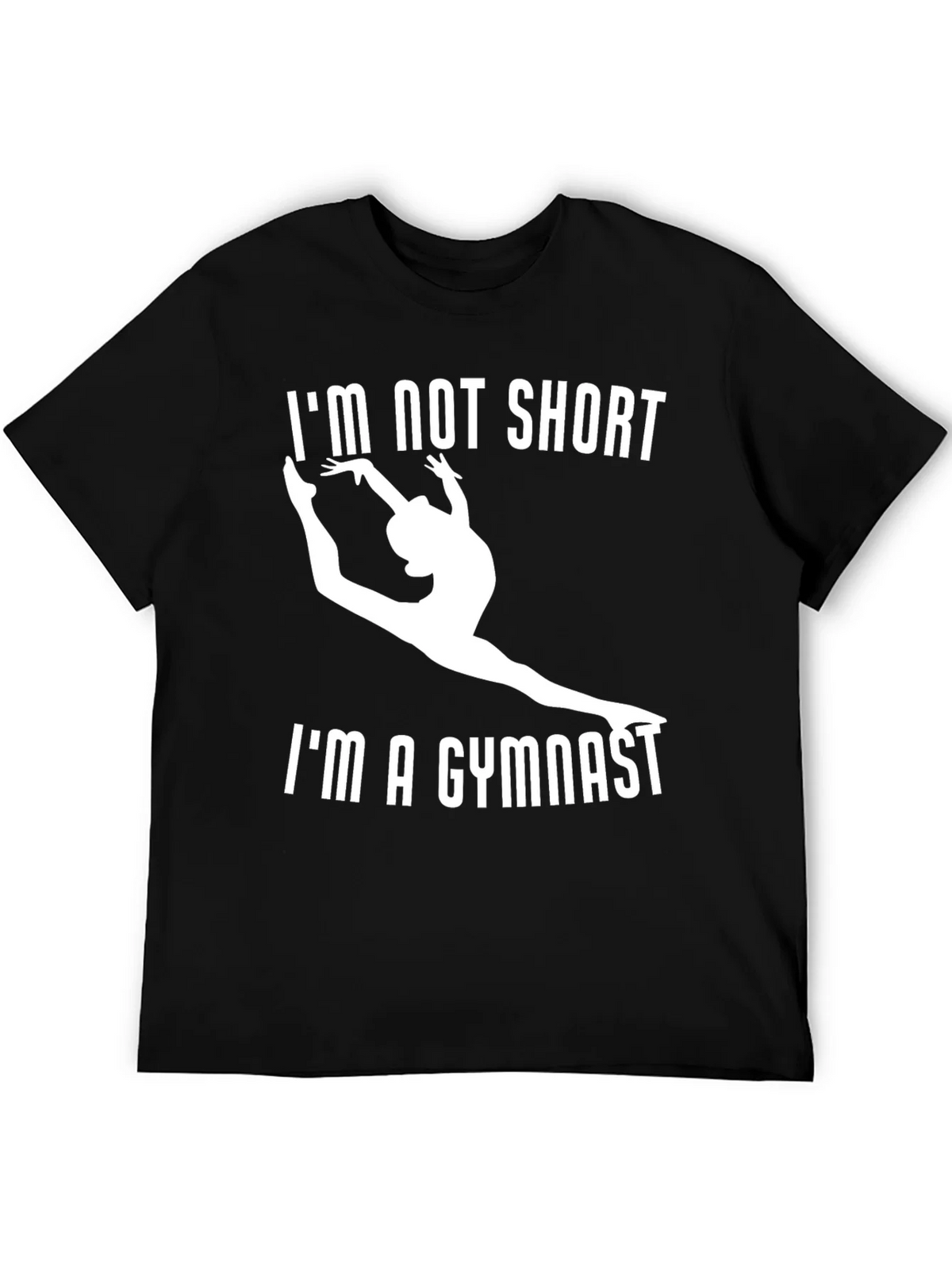 Gymnast Tee: Im Not Short Im A Black T-Shirt product image 5