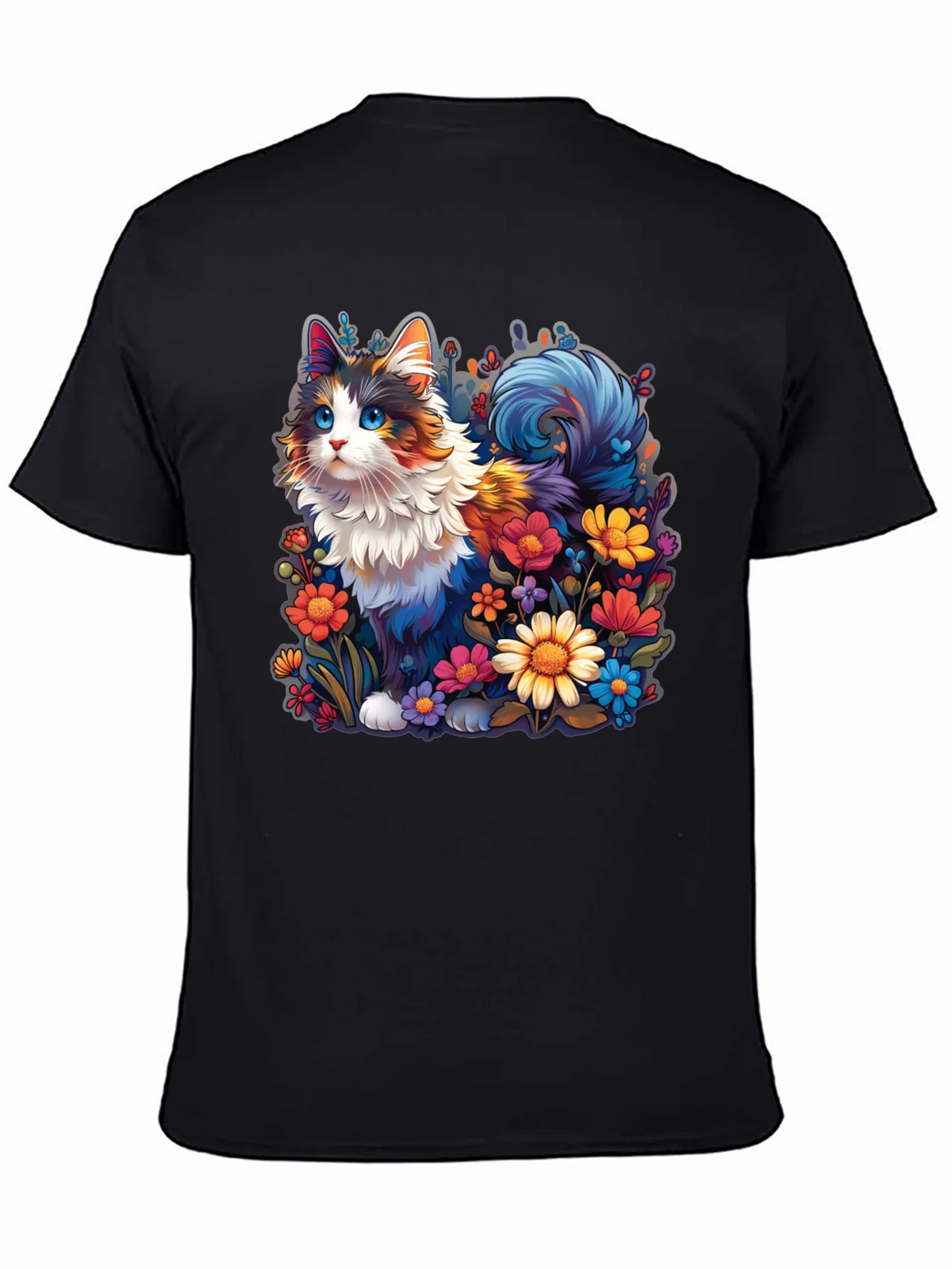Floral Cat Graphic T-Shirt product image 4