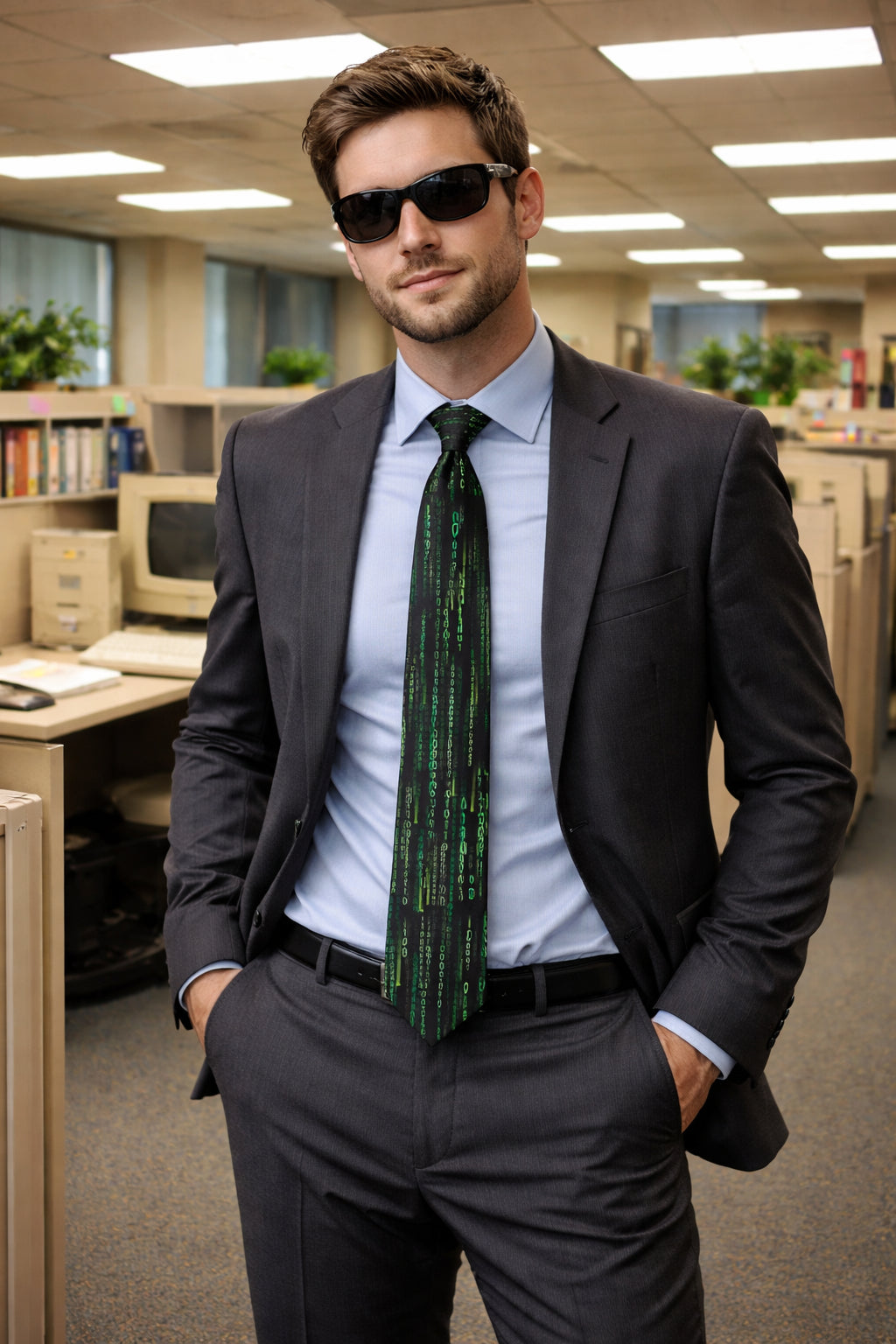 Falling Code Tie