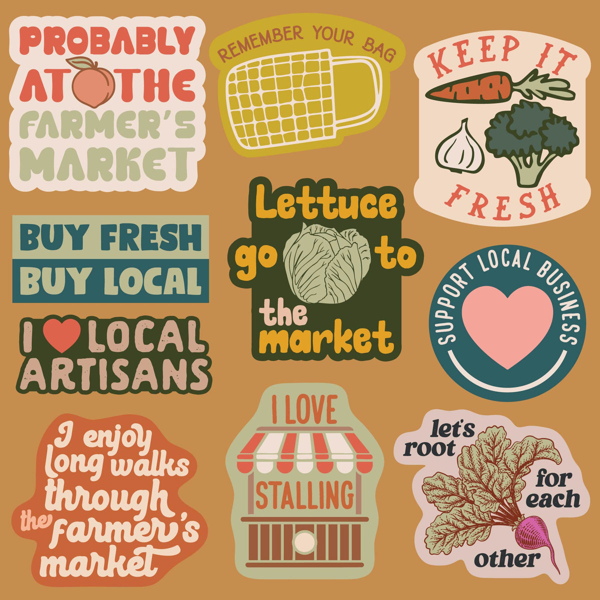Farmers Market Stickers