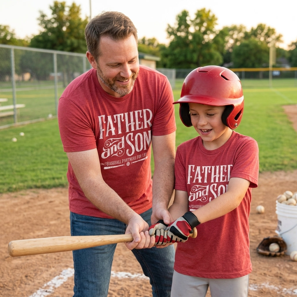 Father And Son Baseball Partners For Life Men's T Shirt product image 4