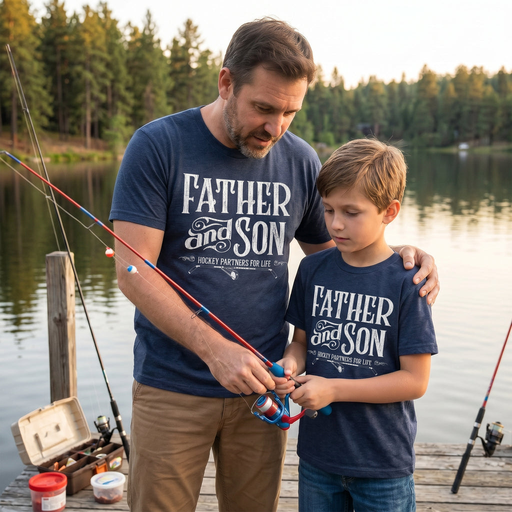 Father And Son Fishing Partners For Life Youth T Shirt product image 2