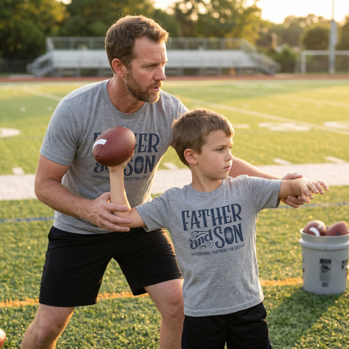 Father And Son Football Partners For Life Men's T Shirt product image 4