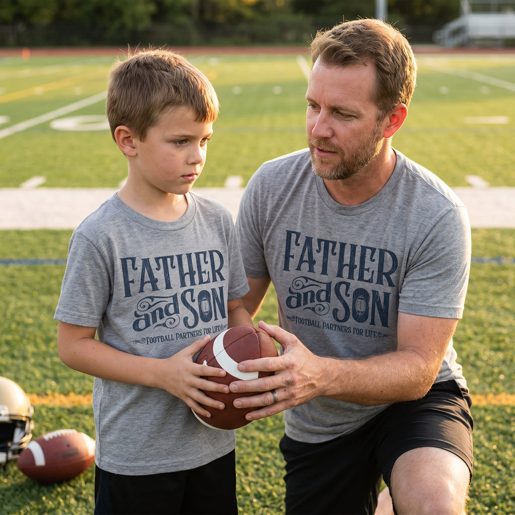 Father And Son Football Partners For Life Men's T Shirt product image 2