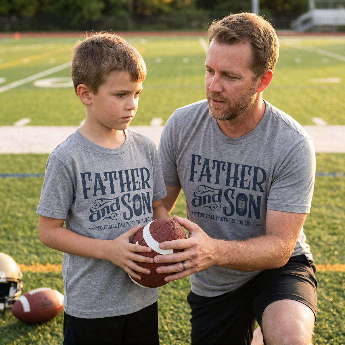 Father And Son Football Partners For Life Men's T Shirt product image 2