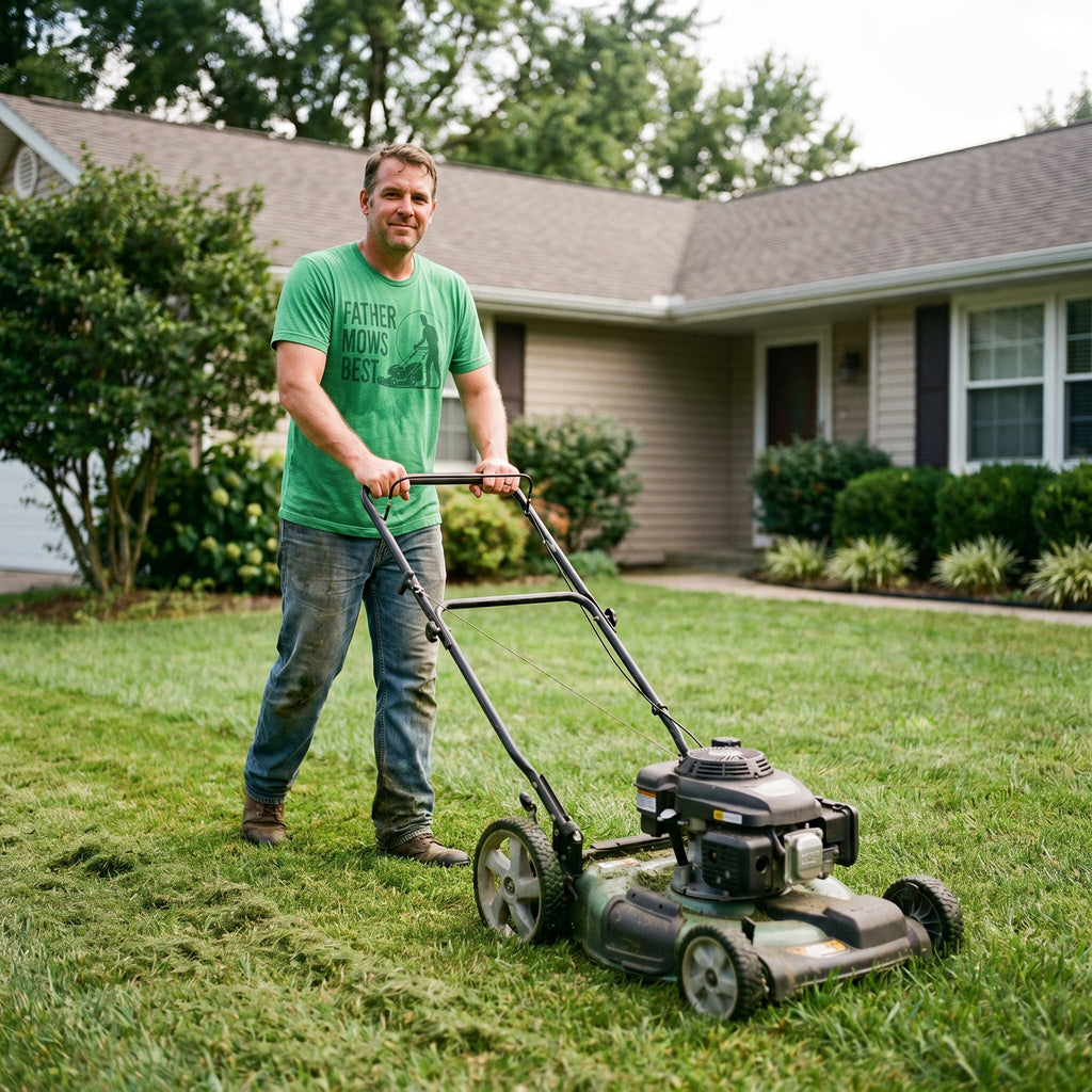 Father Mows Best Men's T Shirt product image 2