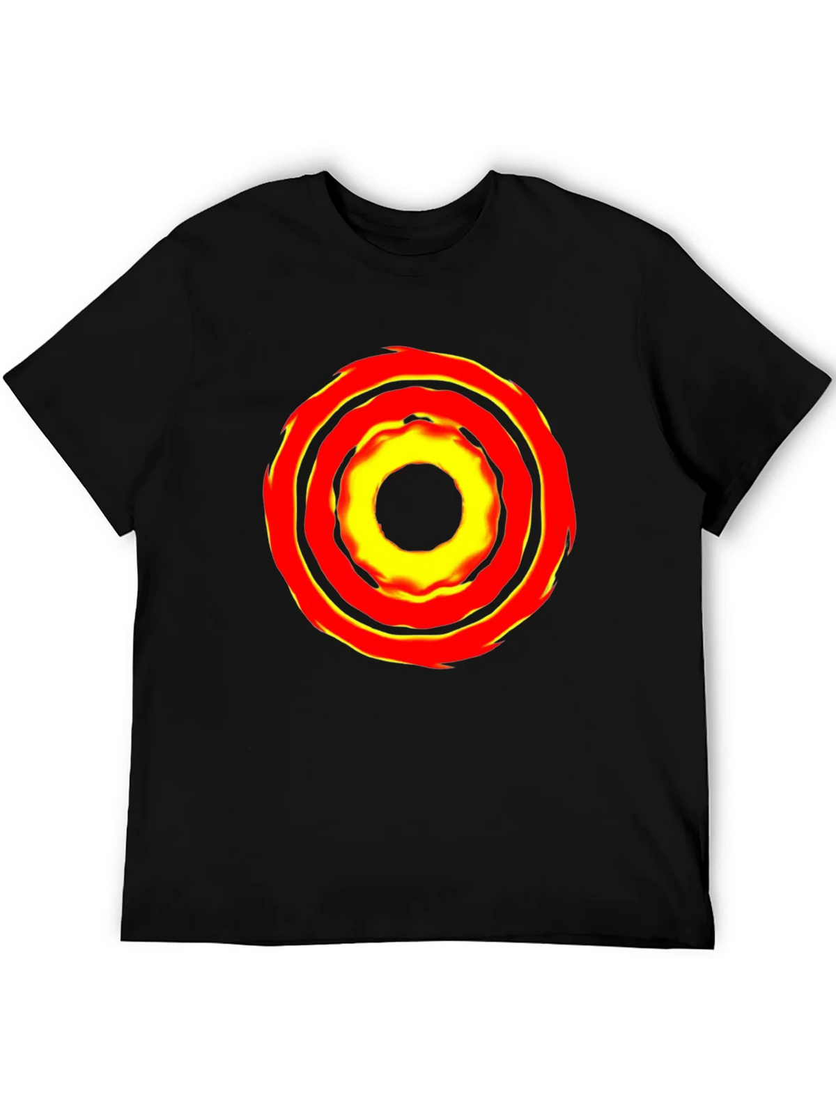 Bold Graphic Tee: Fiery Circle Design product image 4