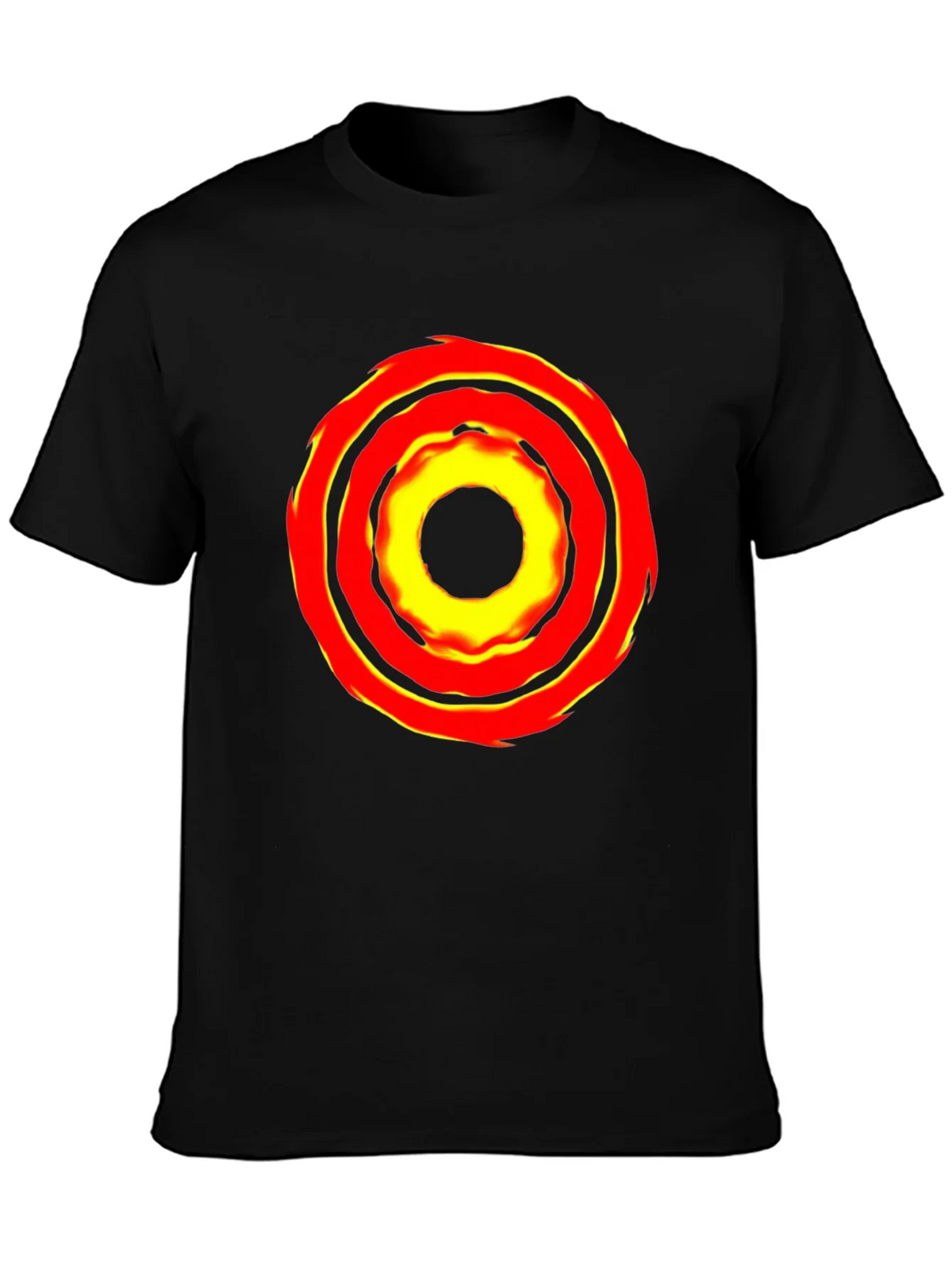 Bold Graphic Tee: Fiery Circle Design product image 3