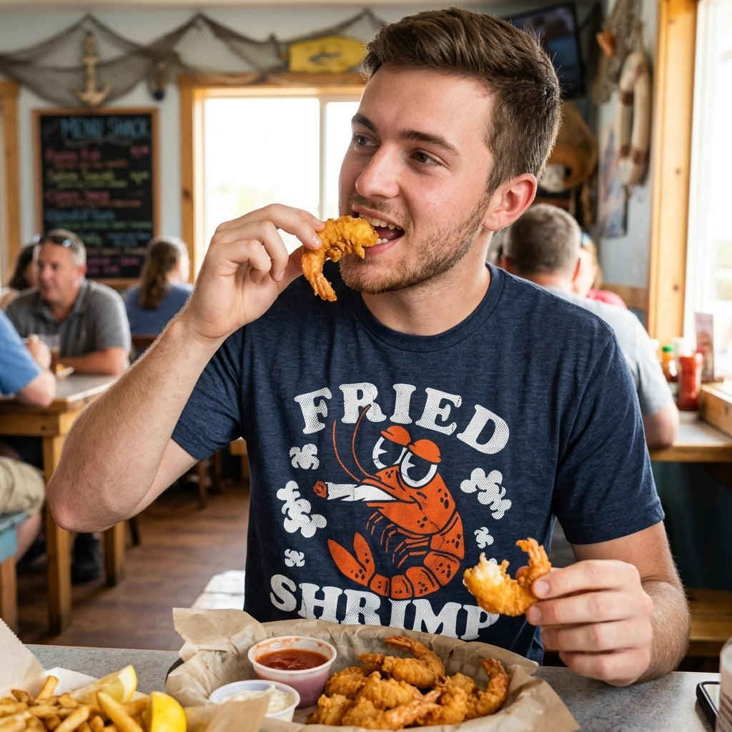 Fried Shrimp Men's T Shirt product image 2