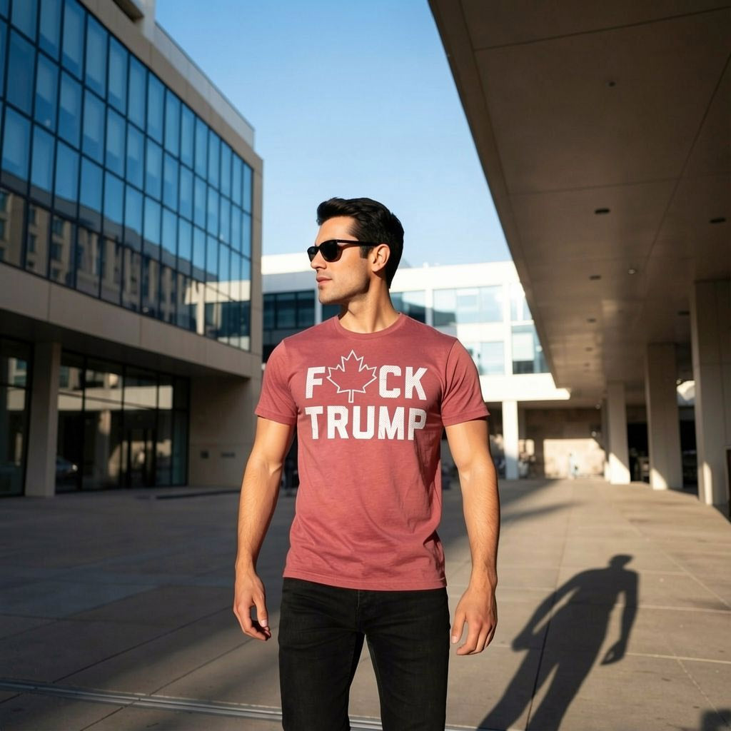 Fuck Trump Canadian Maple Leaf Men's T Shirt product image 2