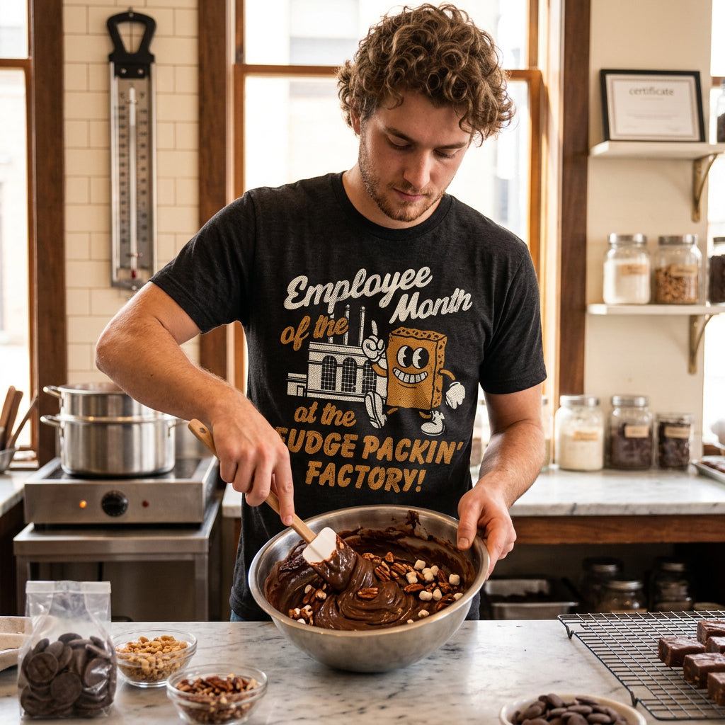 Employee Of The Month At Fudge Packin Factory Men's T Shirt product image 2