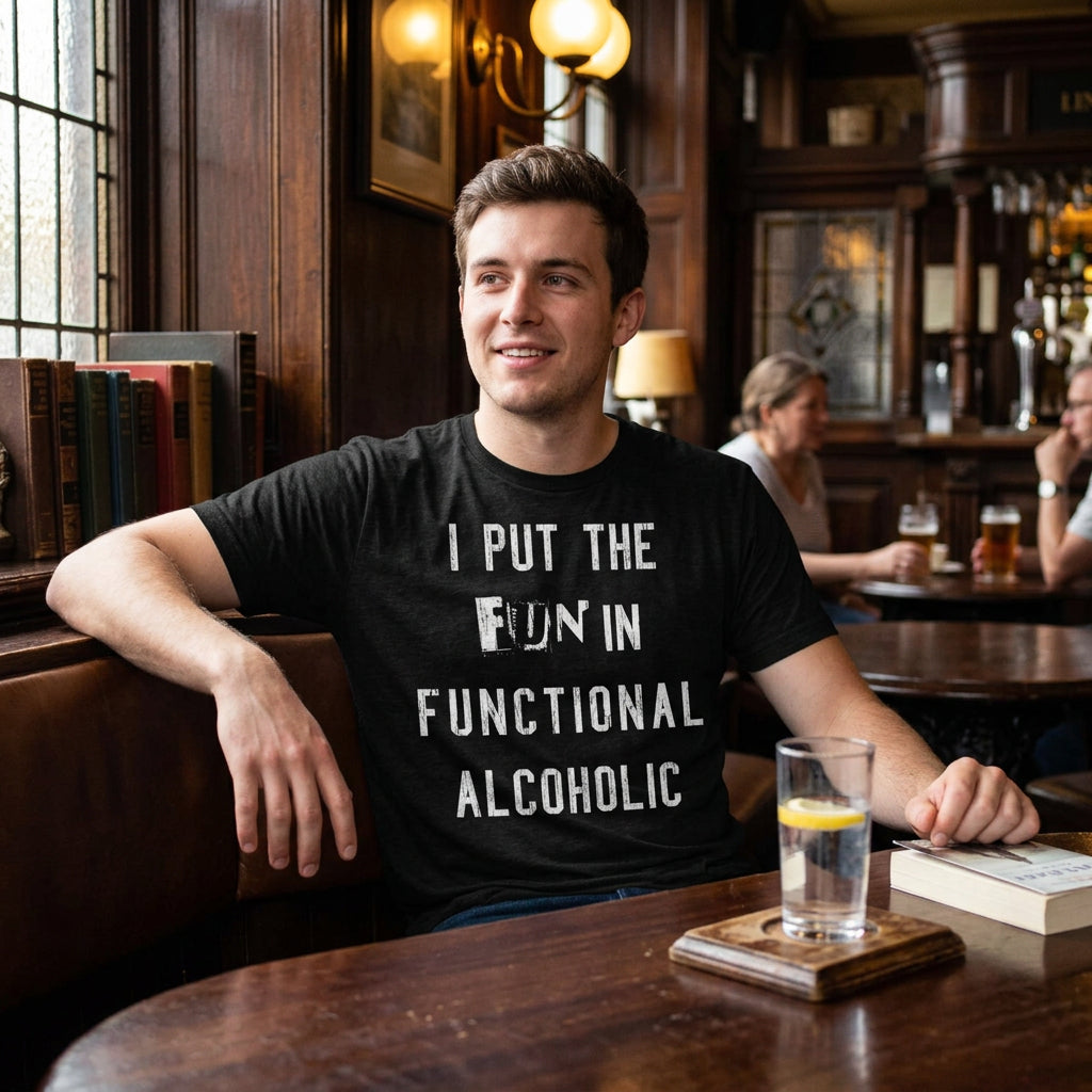 I Put The Fun In Functional Alcoholic Men's T Shirt product image 2