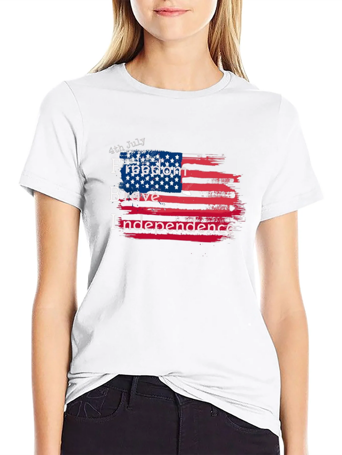 Patriotic 4th July T-Shirt: Freedom Brave Independence product image 5