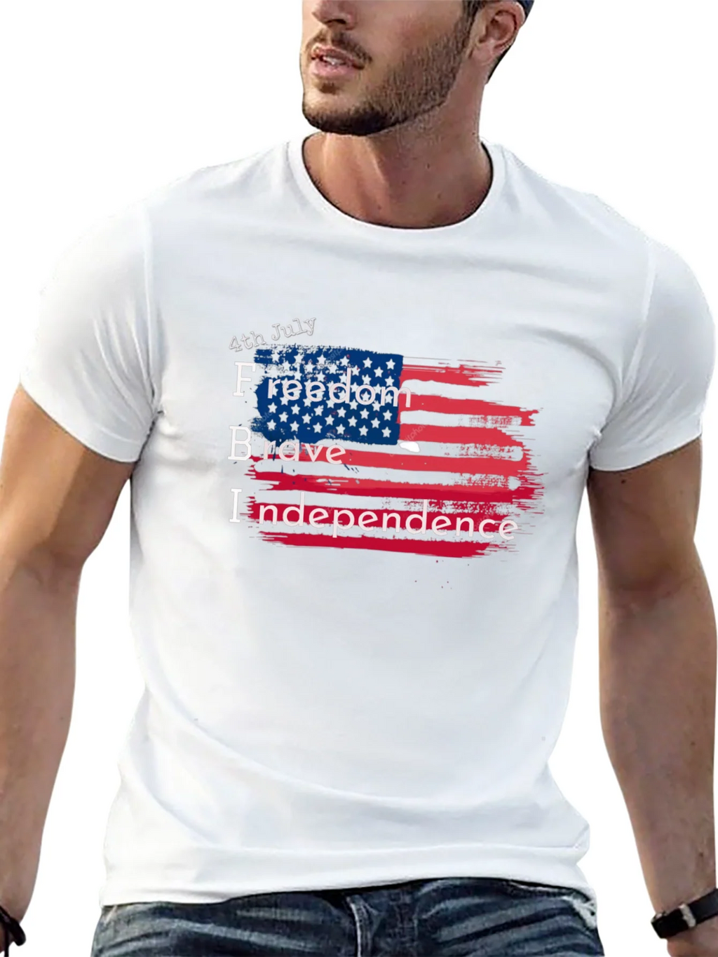 Patriotic 4th July T-Shirt: Freedom Brave Independence product image 7