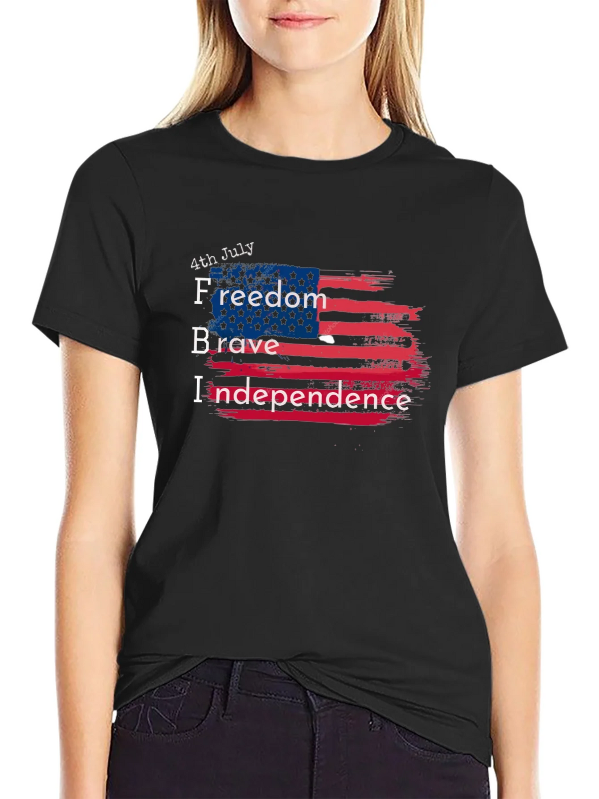 Patriotic 4th July T-Shirt: Freedom Brave Independence product image 2