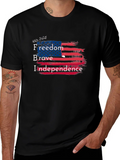 Patriotic 4th July T-Shirt: Freedom Brave Independence product image 1