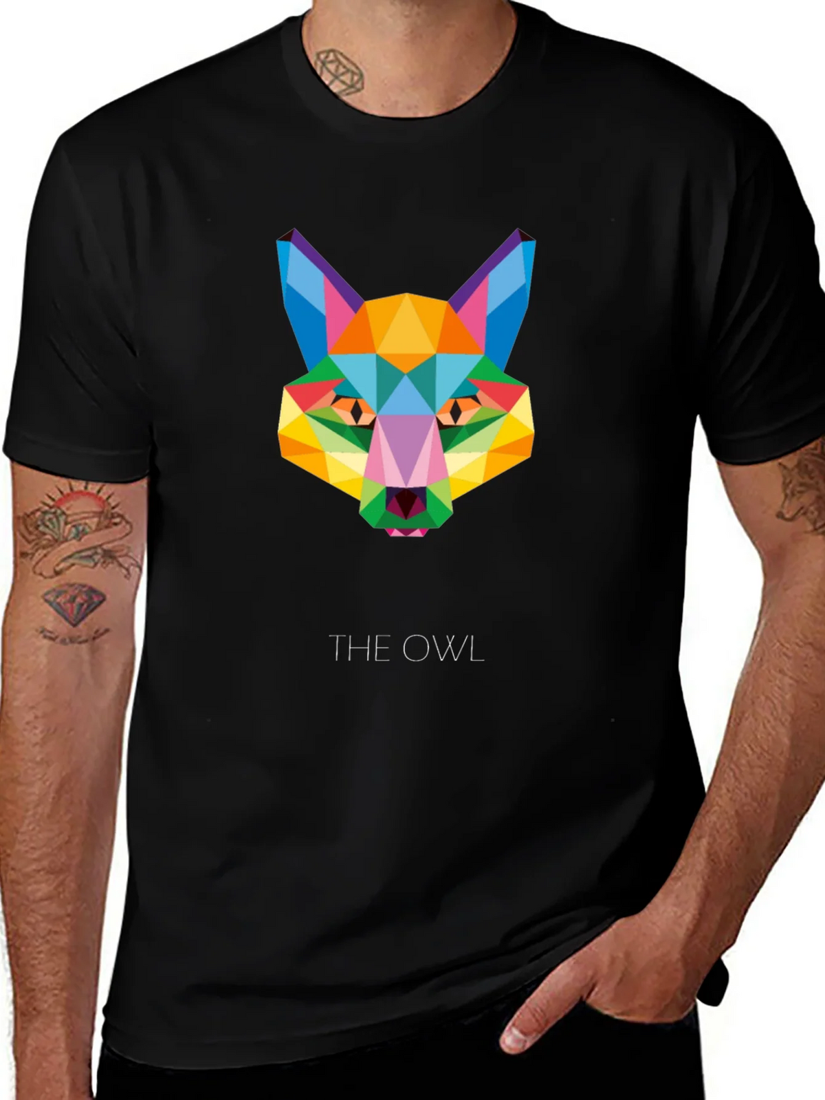 Geometric Owl T-Shirt - Modern Graphic Tee product image 1