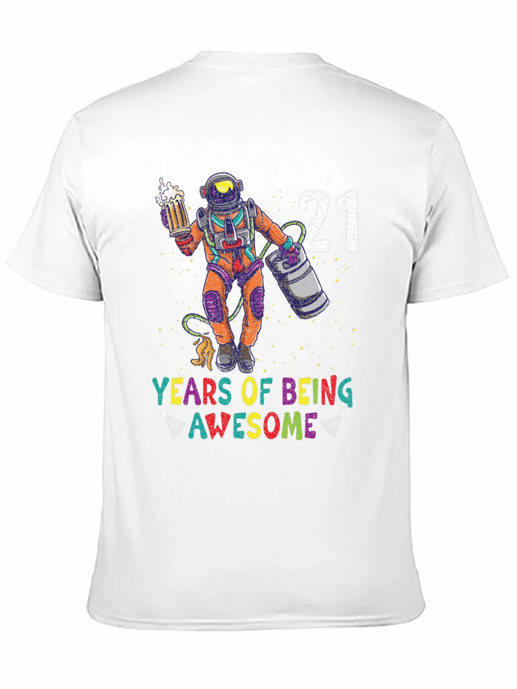 21 Years of Being Awesome Astronaut T-Shirt product image 10