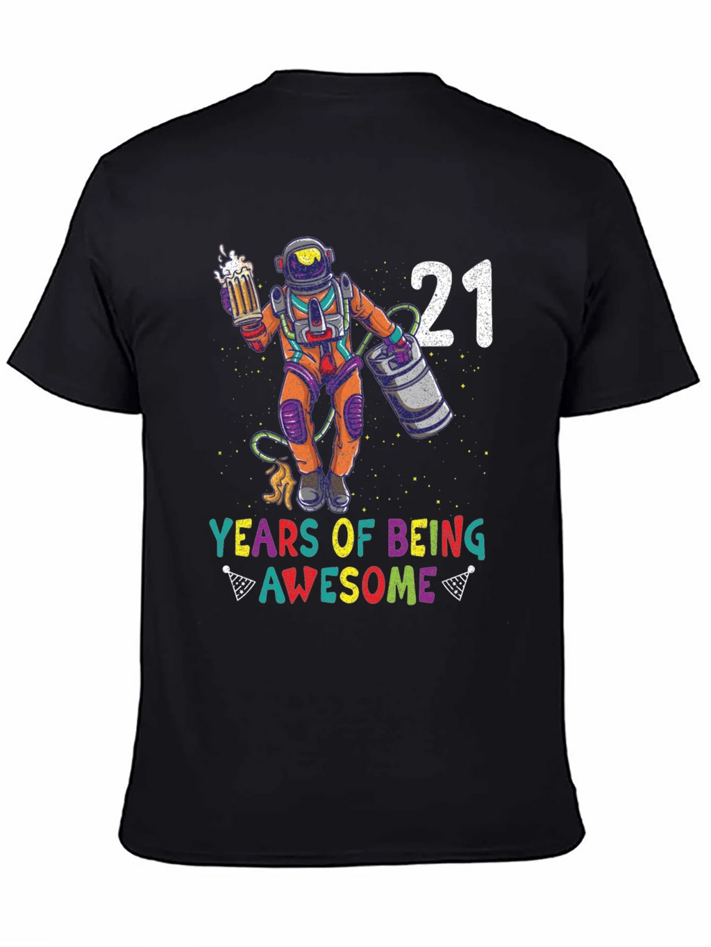 21 Years of Being Awesome Astronaut T-Shirt product image 4