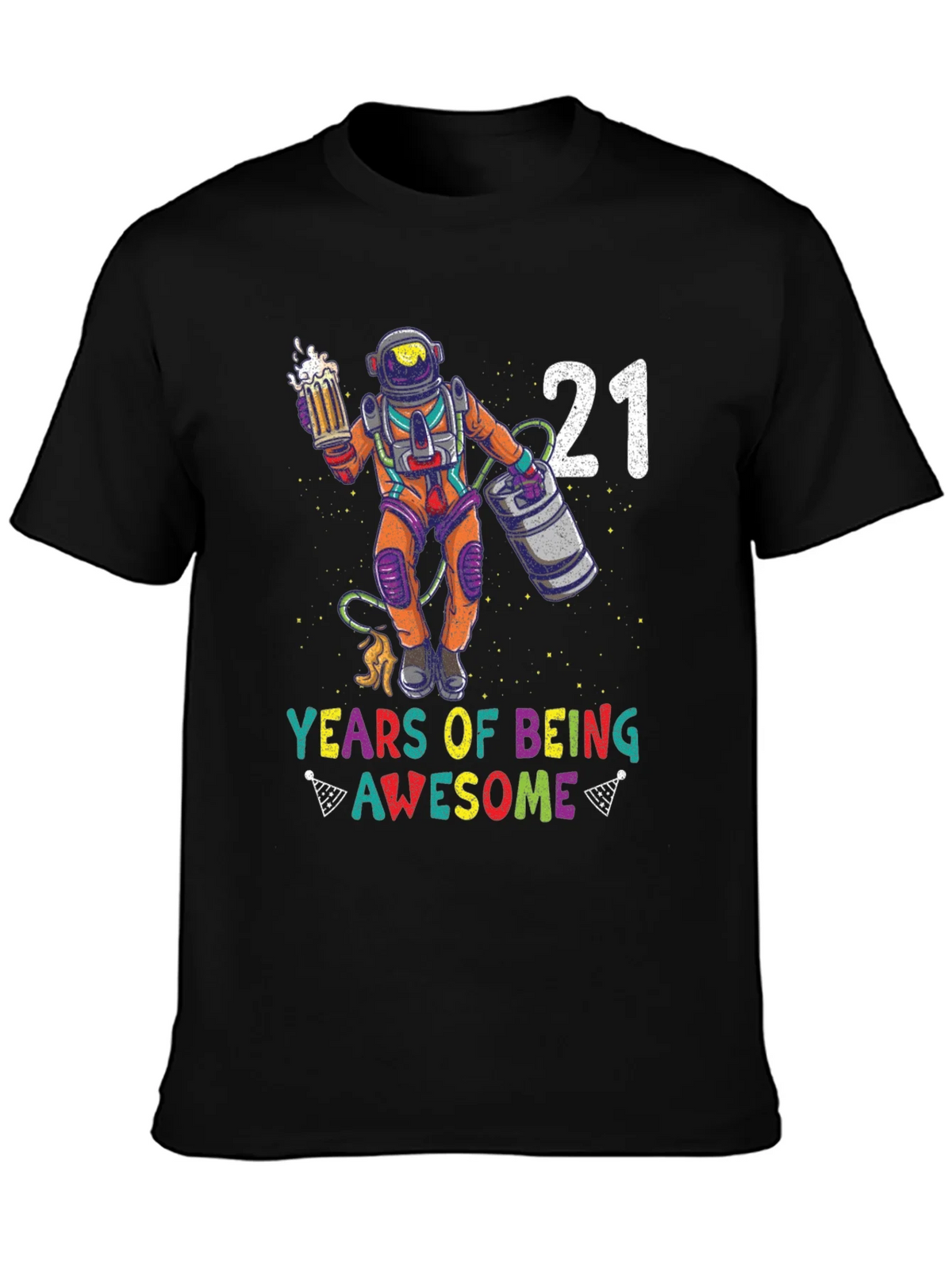 21 Years of Being Awesome Astronaut T-Shirt product image 3