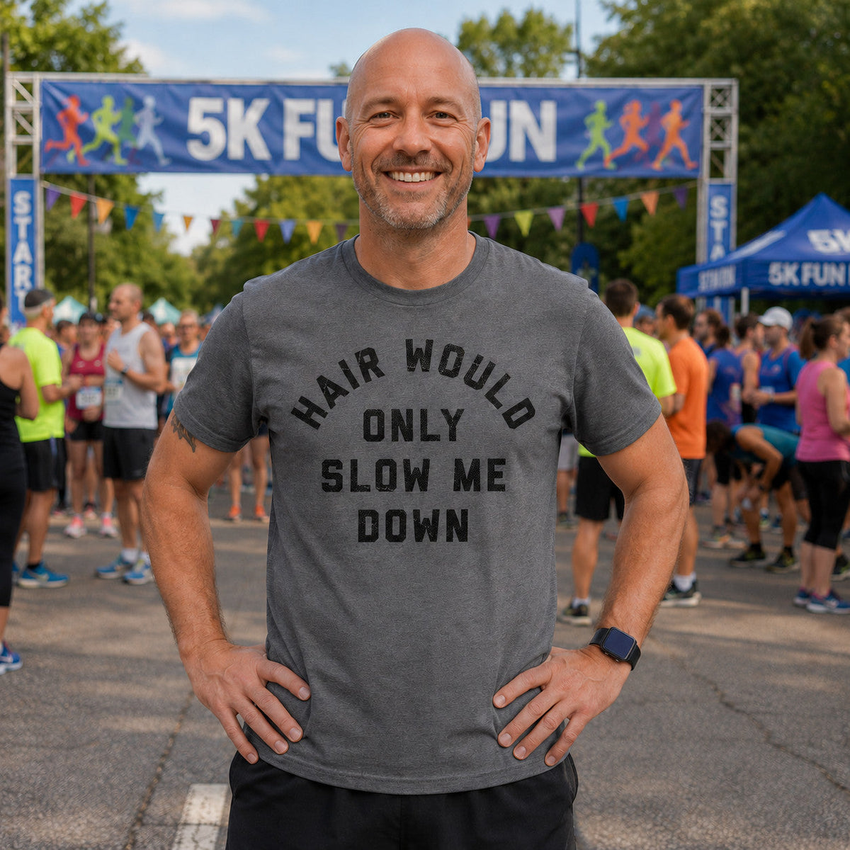 Hair Would Only Slow Me Down Men's T Shirt product image 2
