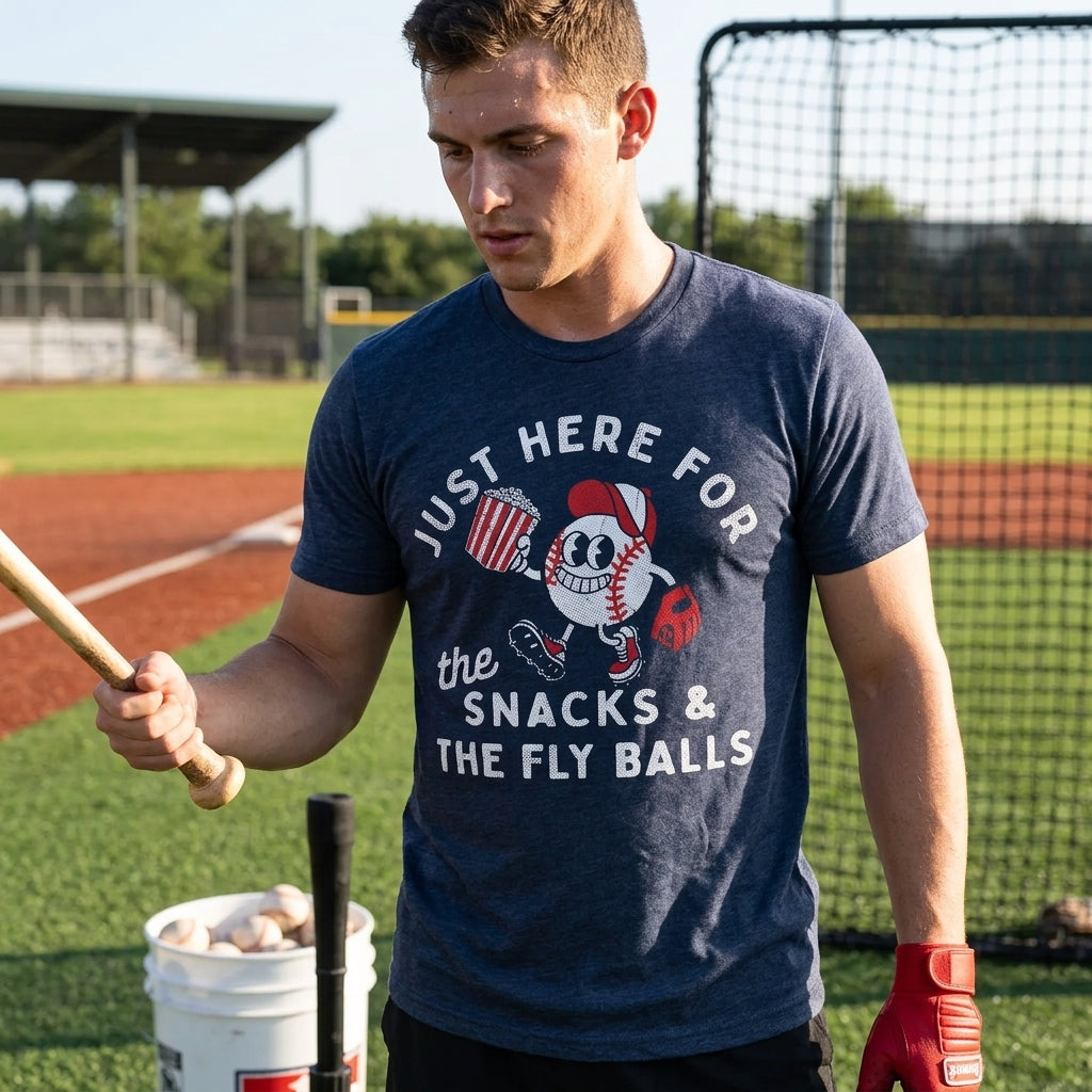 Just Here For The Snacks And Fly Balls Men's T Shirt product image 2