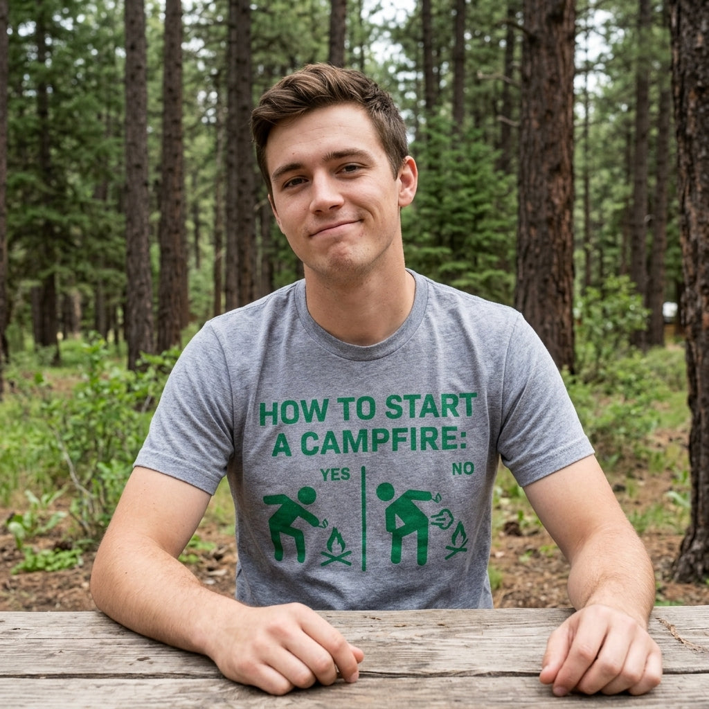 How To Start A Campfire Men's T Shirt product image 2