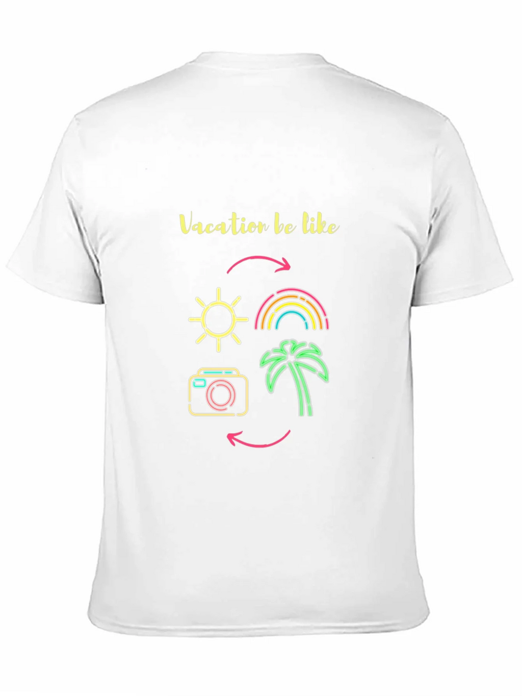 Vacation Mode Graphic Tee - Sun Rainbow Palm Tree product image 9