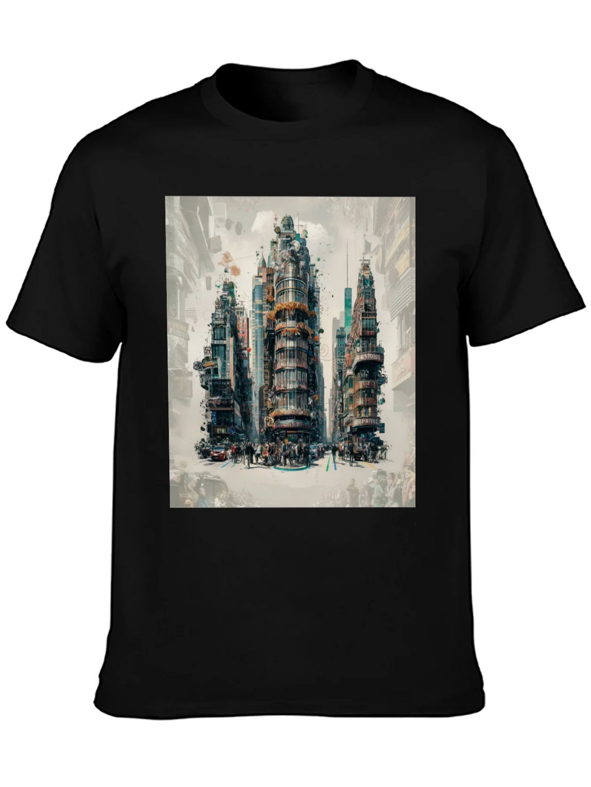 Urban Print Graphic Tee - Cityscape Design product image 3