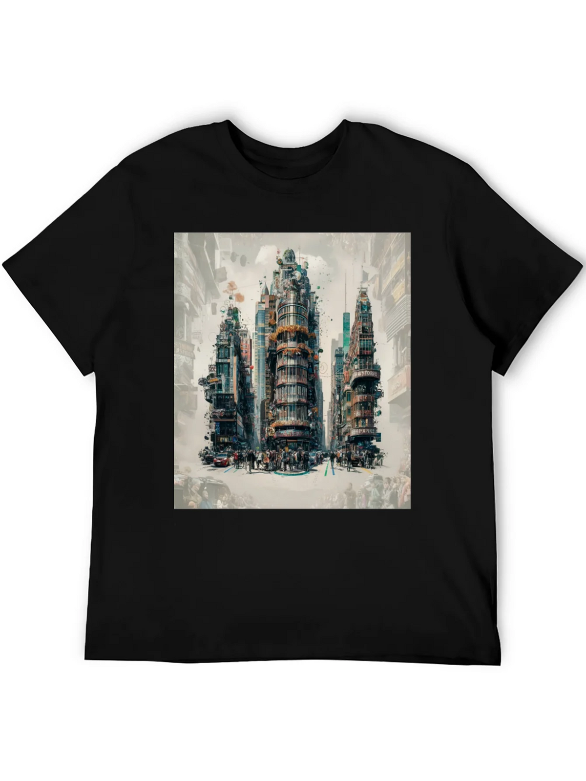 Urban Print Graphic Tee - Cityscape Design product image 5