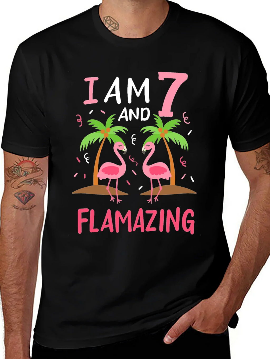 Flamazing 7th Birthday Flamingo T-Shirt product image 1
