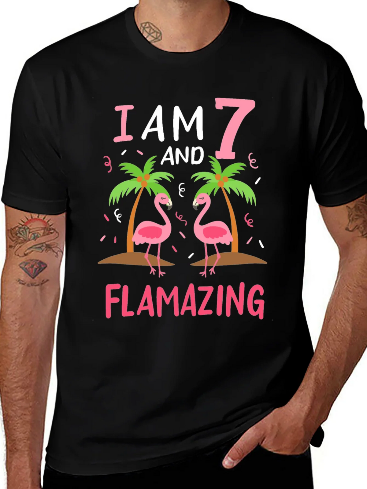 Flamazing 7th Birthday Flamingo T-Shirt product image 1
