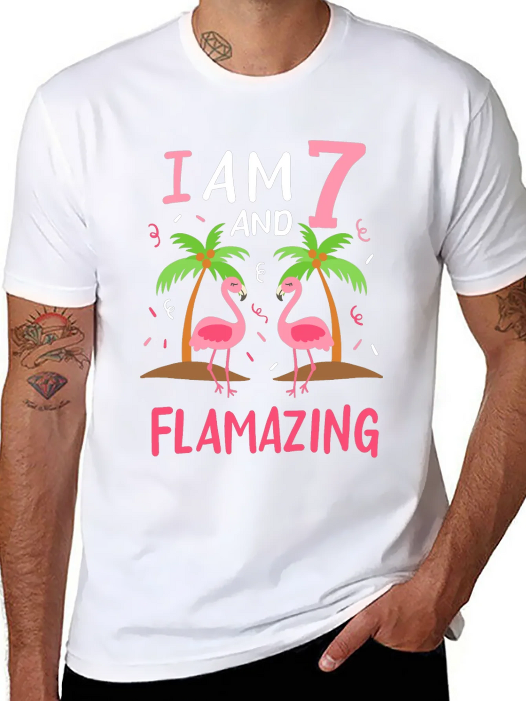 Flamazing 7th Birthday Flamingo T-Shirt product image 6