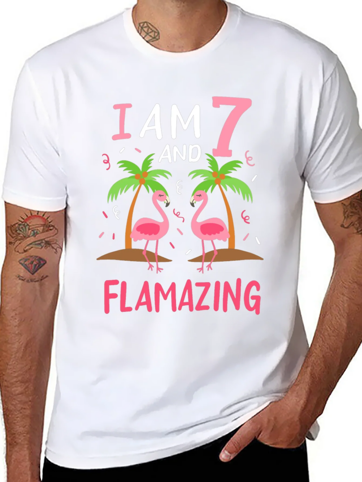 Flamazing 7th Birthday Flamingo T-Shirt product image 6