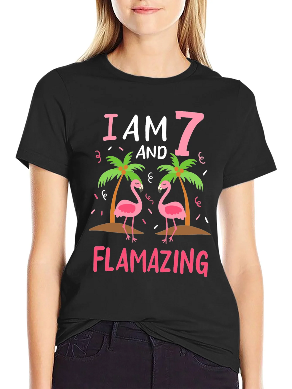Flamazing 7th Birthday Flamingo T-Shirt product image 2