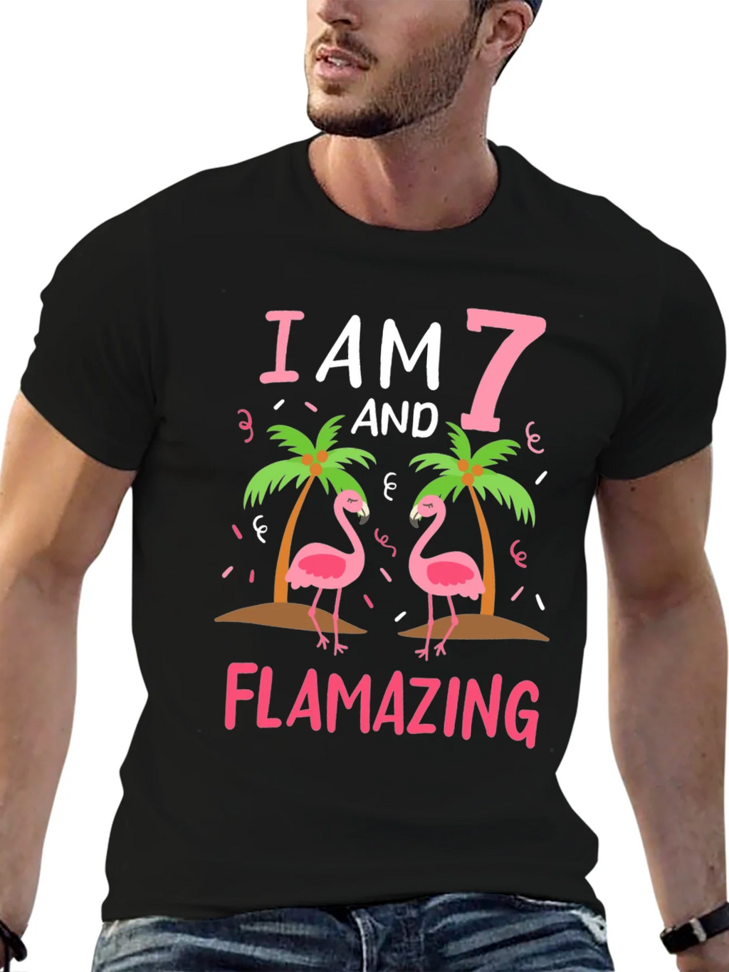 Flamazing 7th Birthday Flamingo T-Shirt product image 5