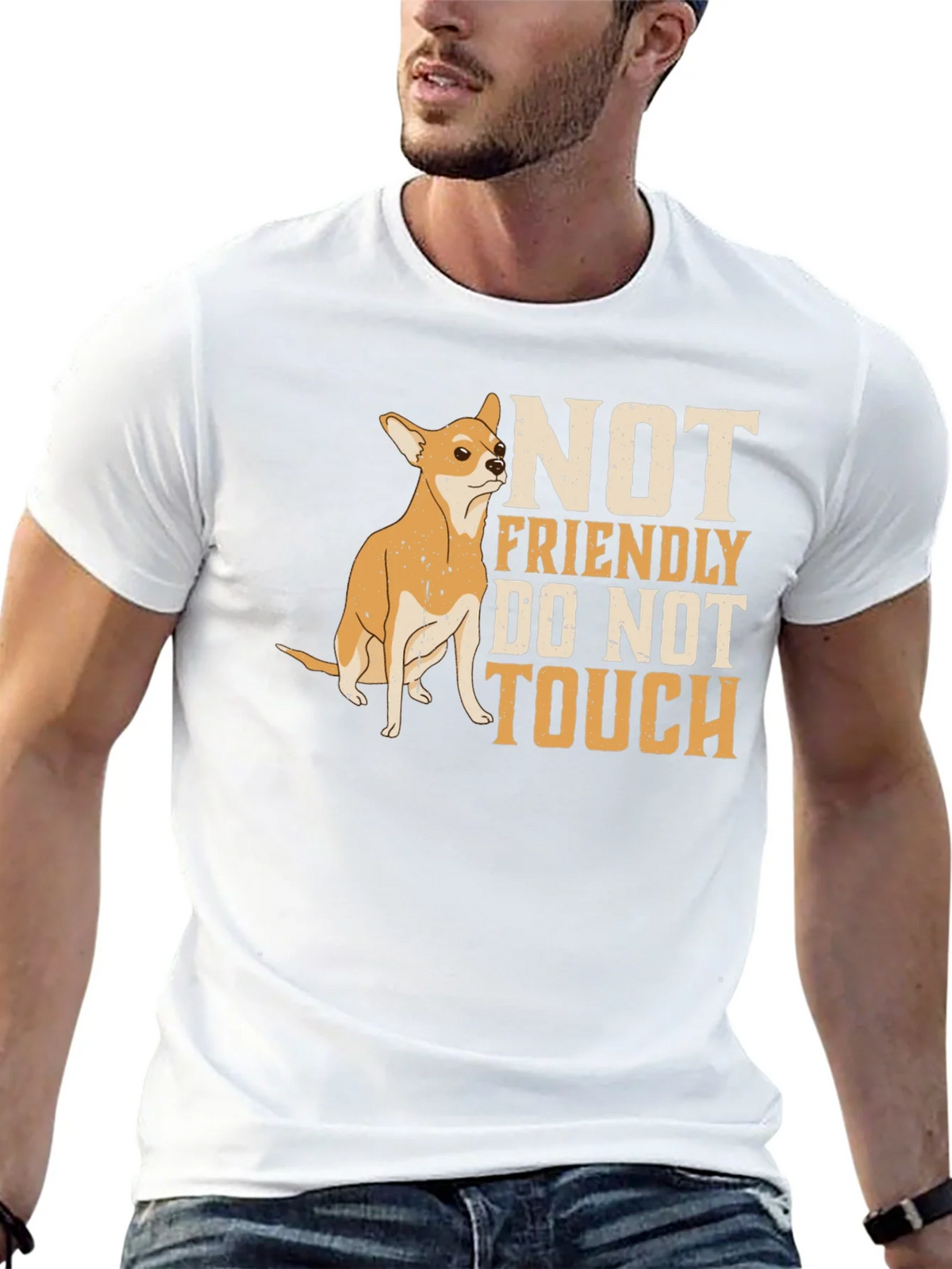 Not Friendly Chihuahua Graphic Tee product image 8