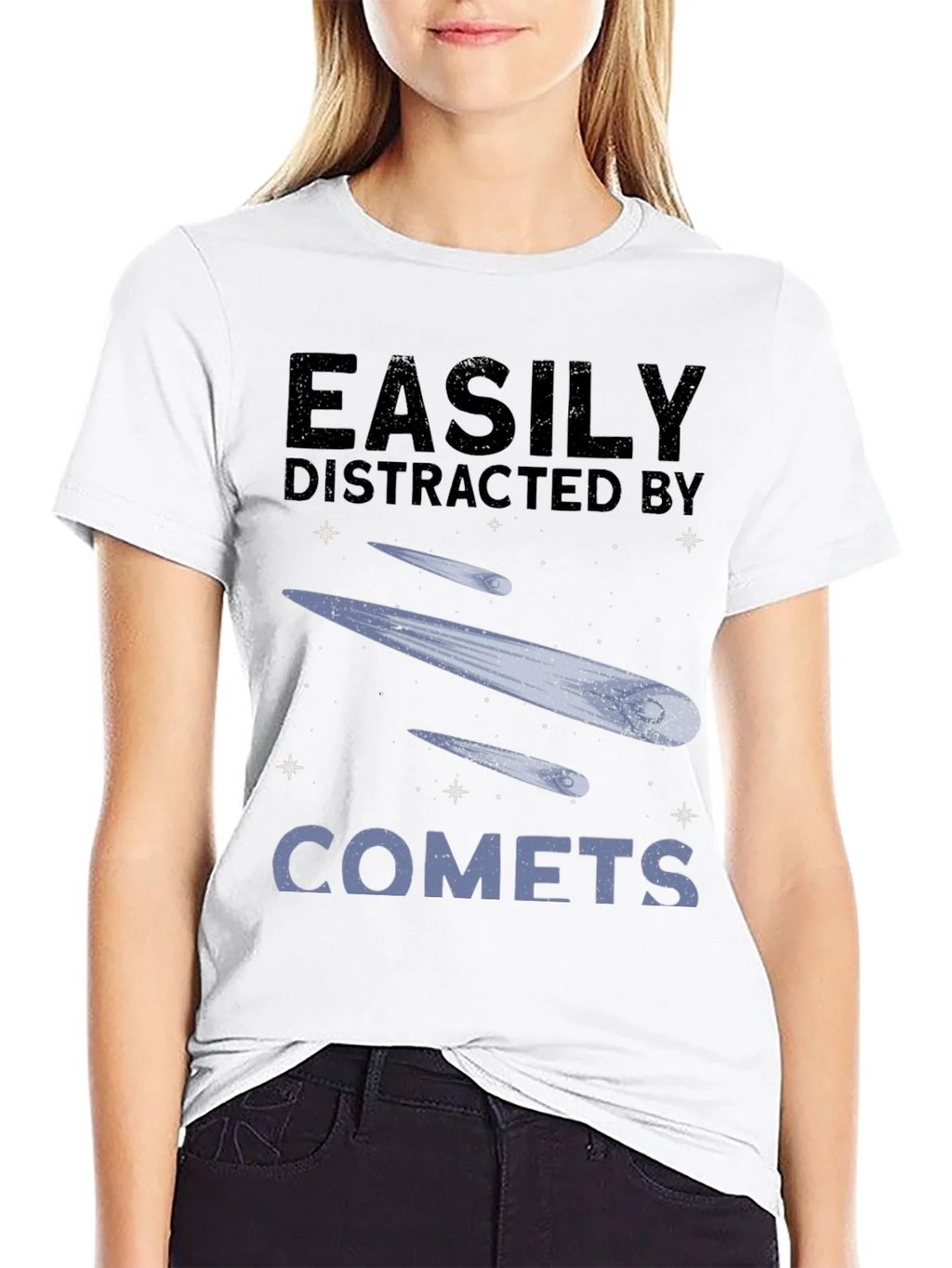 Easily Distracted by Comets Graphic Tee product image 5