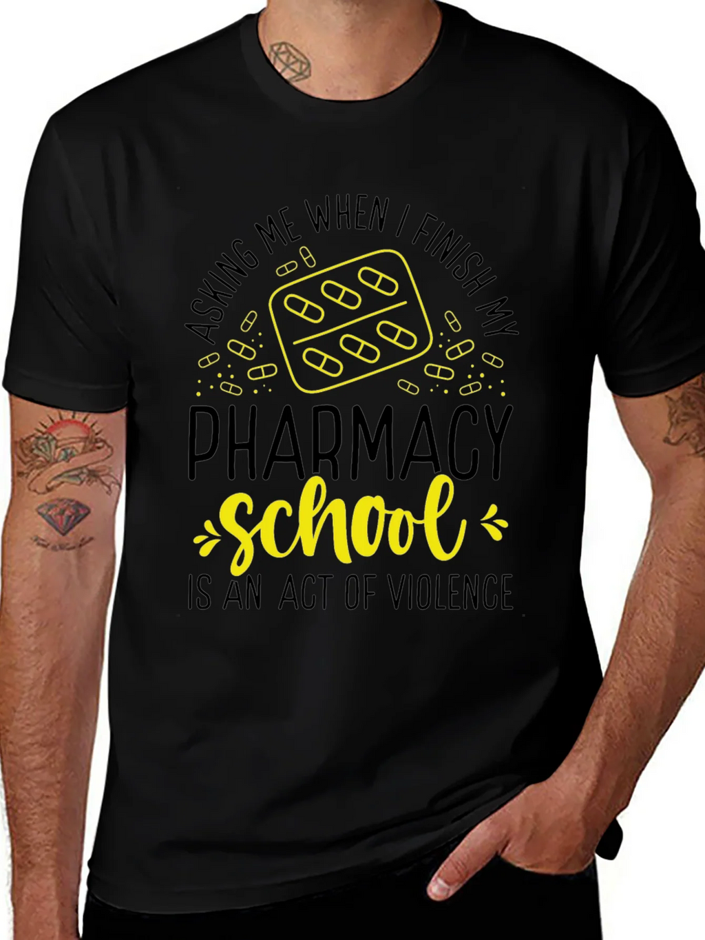 Pharmacy School T-Shirt: Act of Violence Funny Tee product image 1