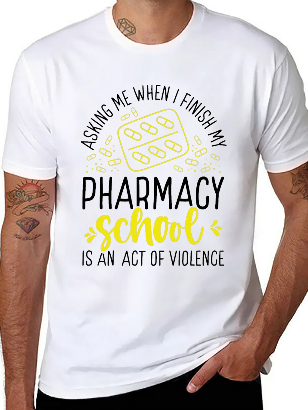 Pharmacy School T-Shirt: Act of Violence Funny Tee product image 6
