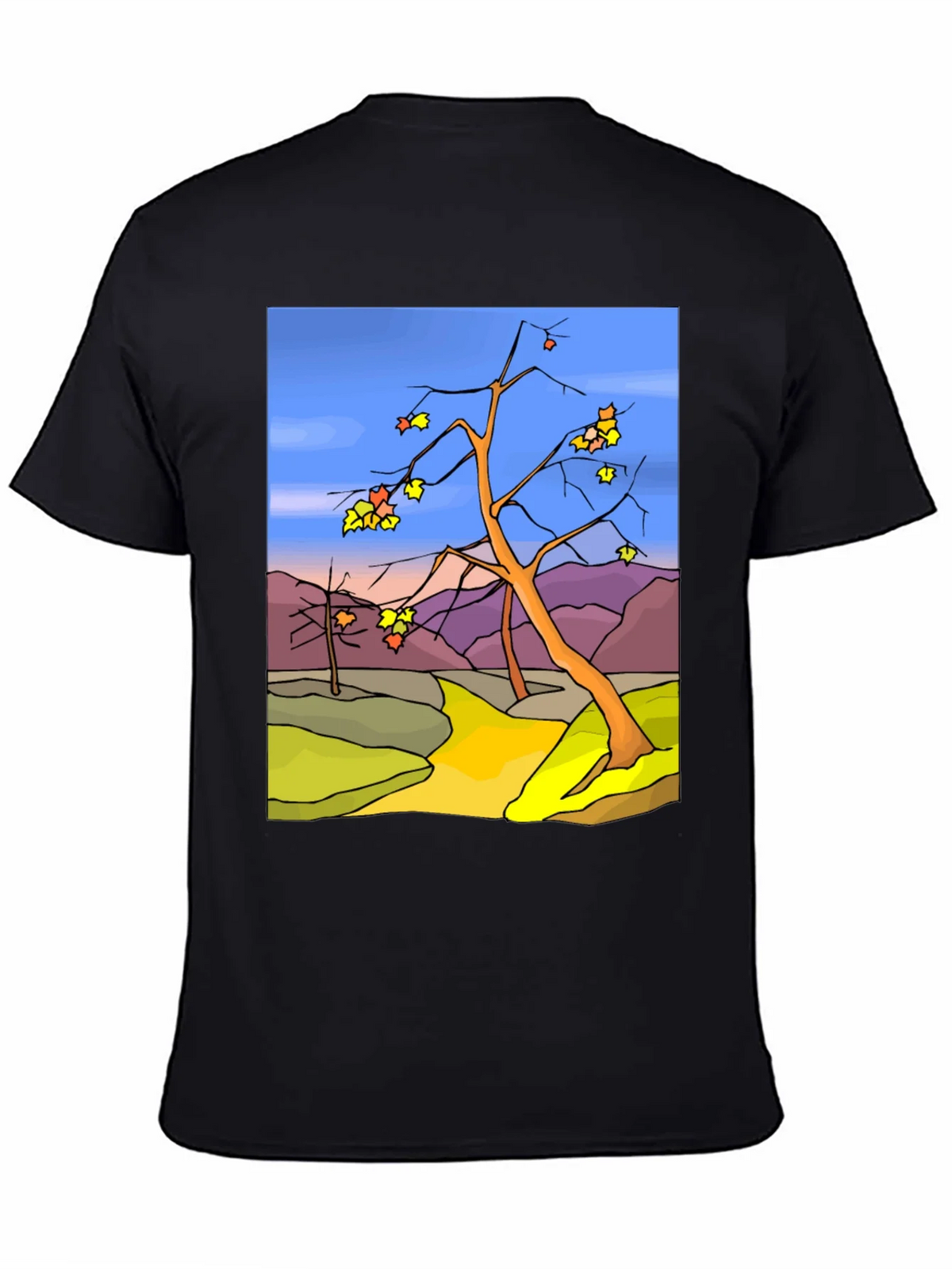 Autumn Landscape Graphic Tee - Black product image 2