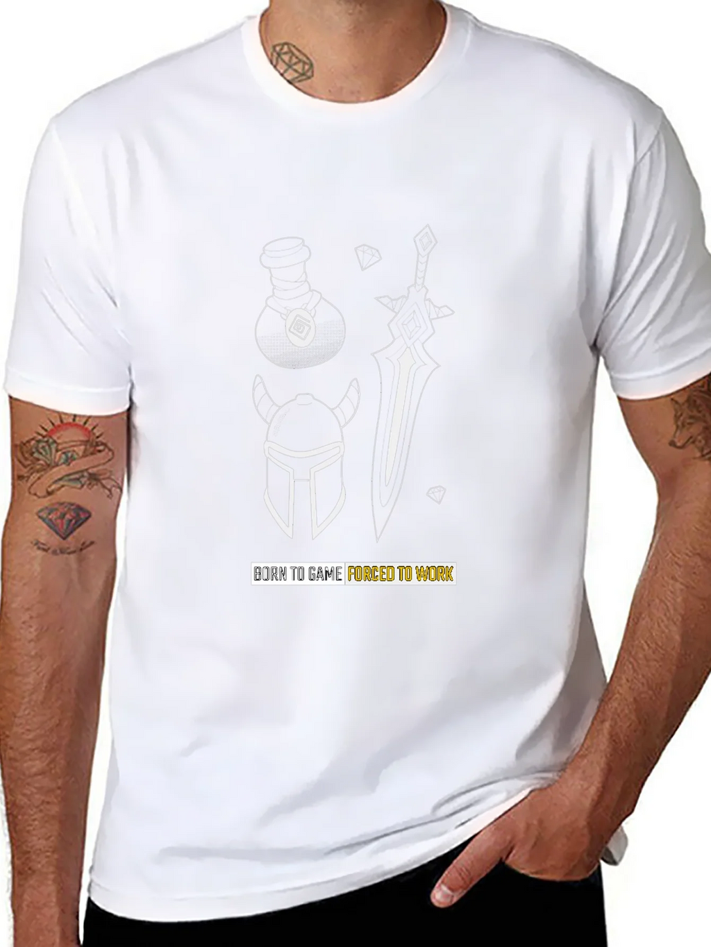 Born to Game T-Shirt - Black Graphic Tee product image 6