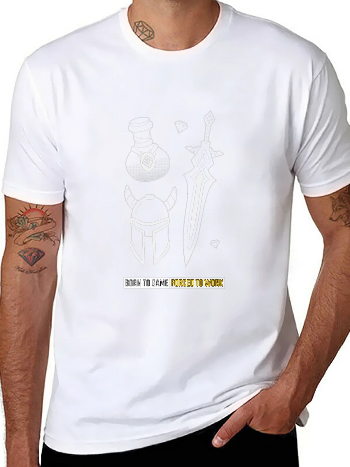 Born to Game T-Shirt - Black Graphic Tee product image 6