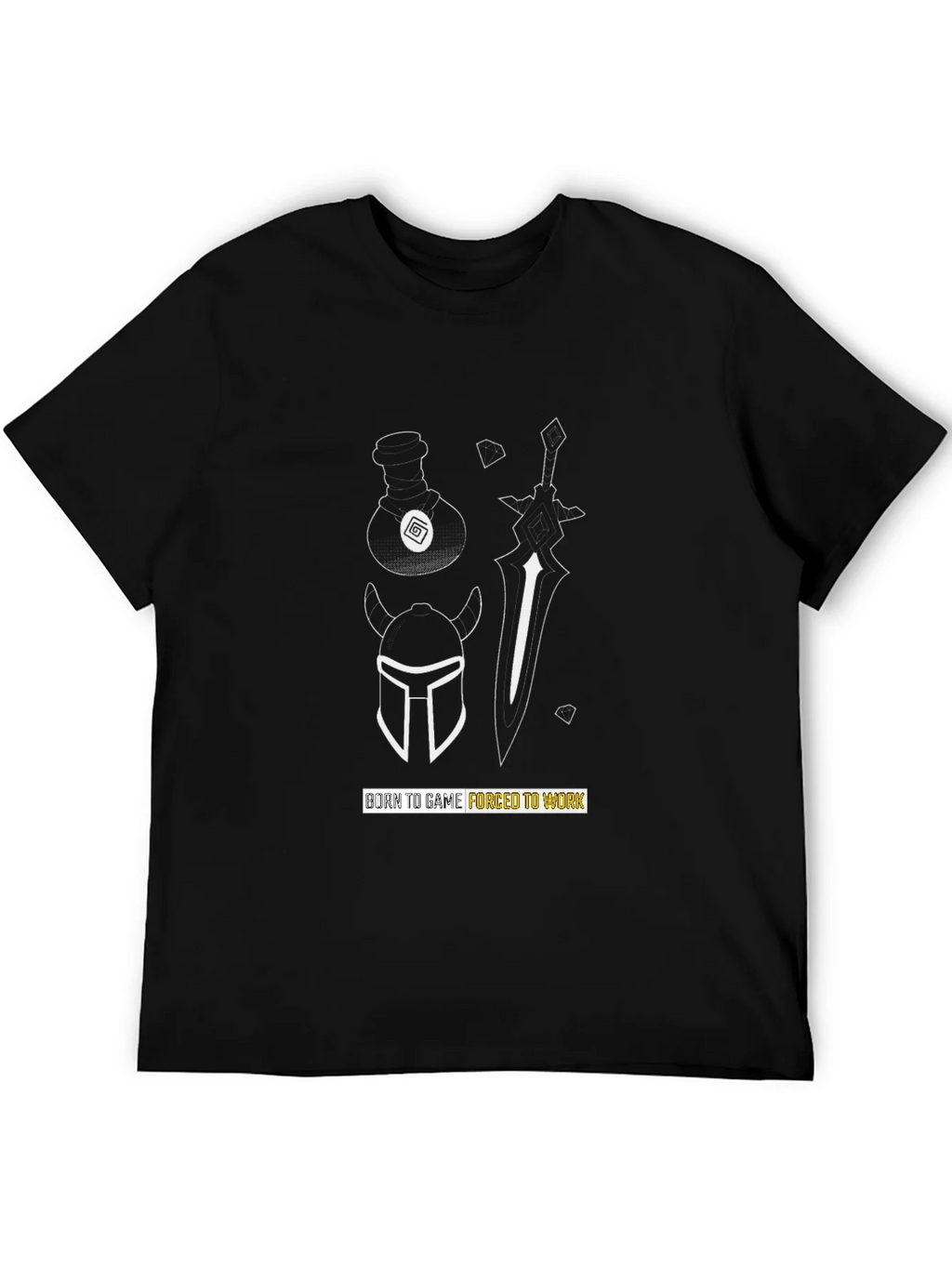 Born to Game T-Shirt - Black Graphic Tee product image 4