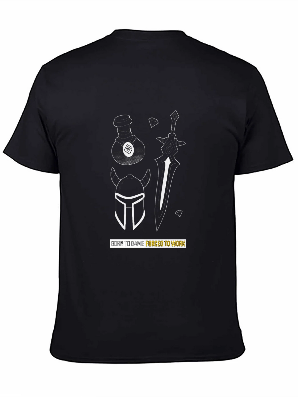 Born to Game T-Shirt - Black Graphic Tee product image 3
